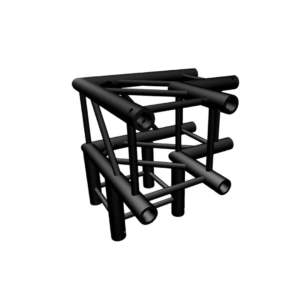 T2BC3BK - 3 Way 220mm Truss Corner (Black)
