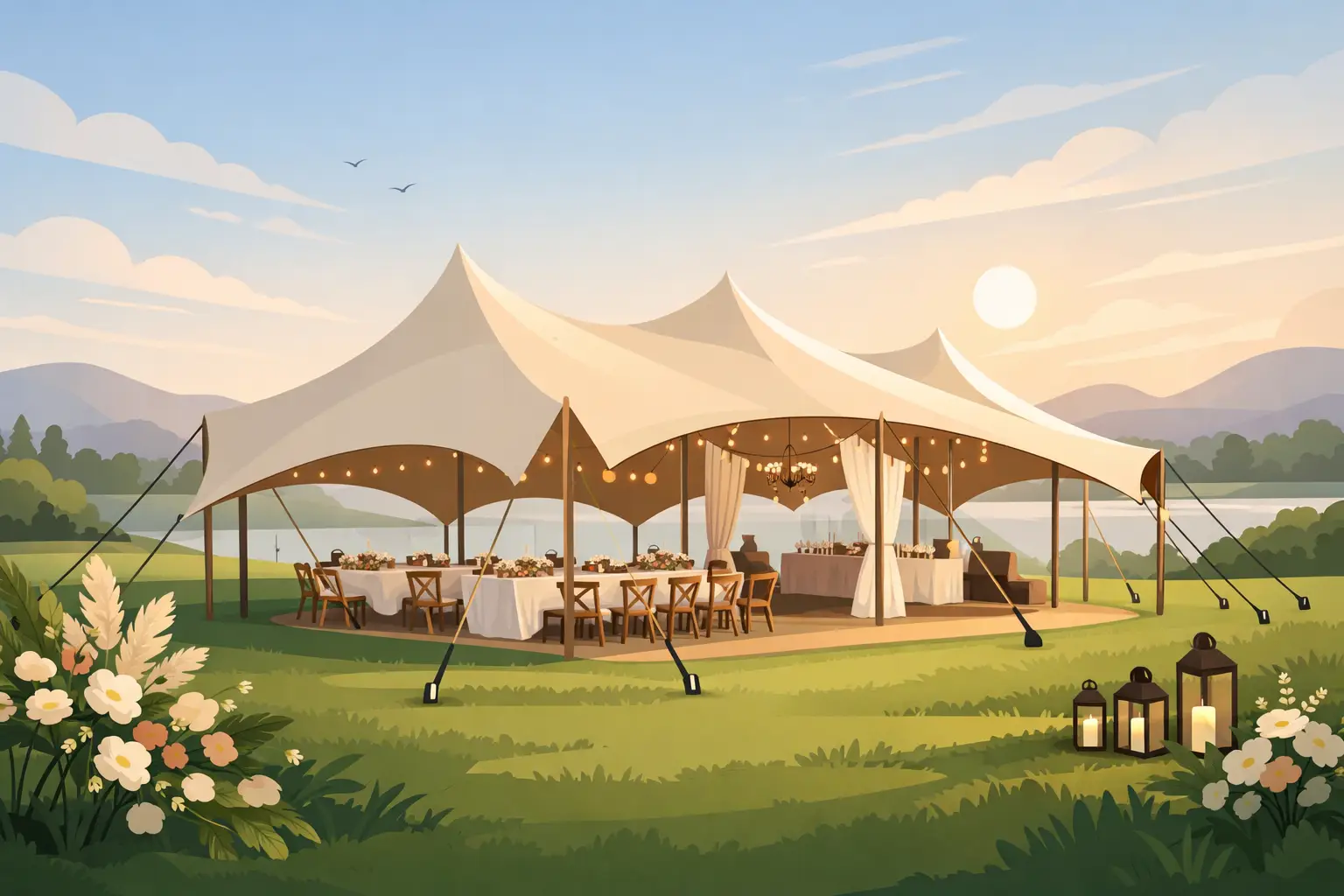 Stretch Tent Wedding Hire That Holds Its Ground